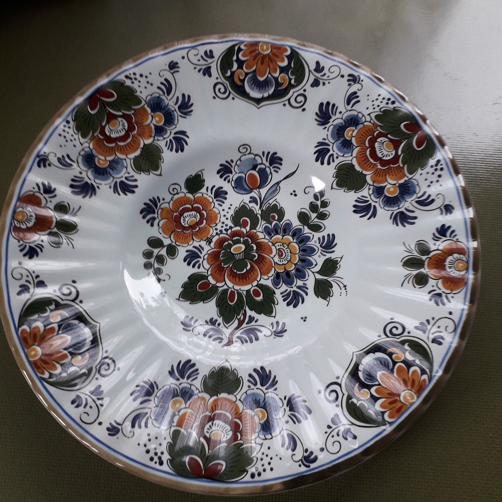 Delft Polychroom Holland Handwerk Wandbord Puntgaaf, Ophalen