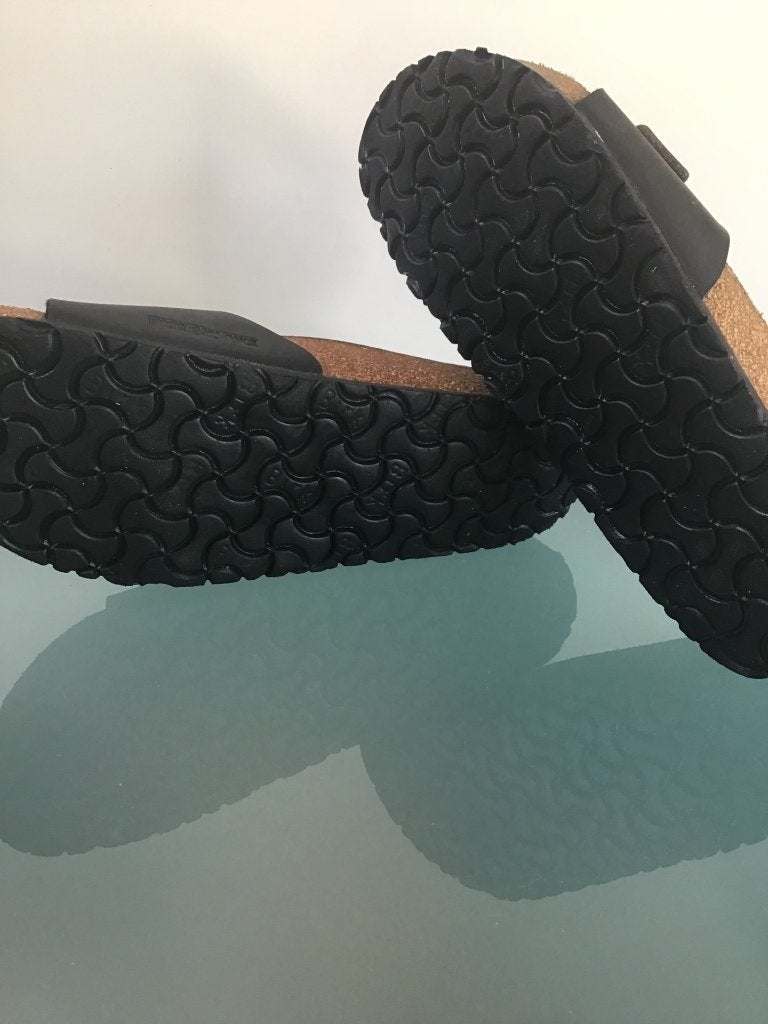 Birkenstock 40 | Madrid zwarte slippers | Gratis verzenden, Slippers, Verzenden, Zwart, Zo goed als nieuw