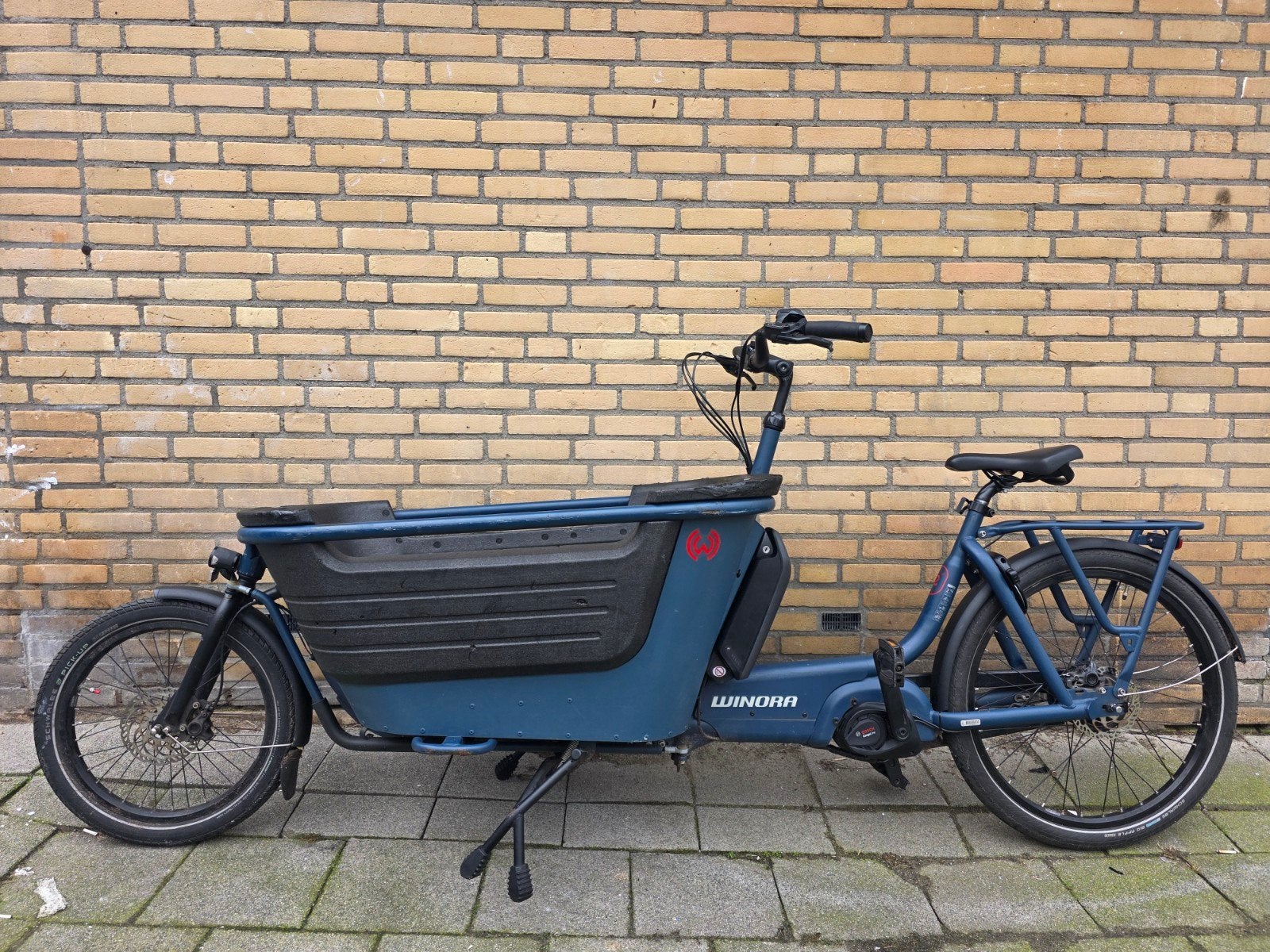 Winora F.U.B 2W Elektrische Bakfiets, Ophalen of Verzenden, Gebruikt, 4 kinderen of meer