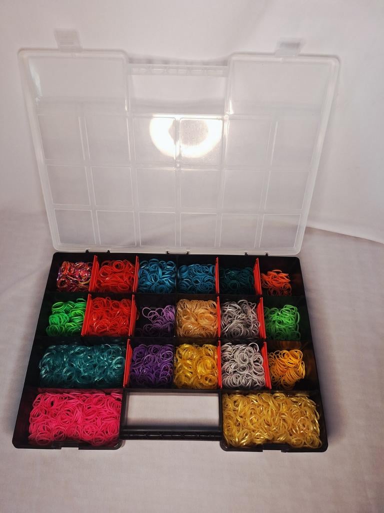 Grote set loom bandjes met opbergboxen en accessoires, Ophalen of Verzenden