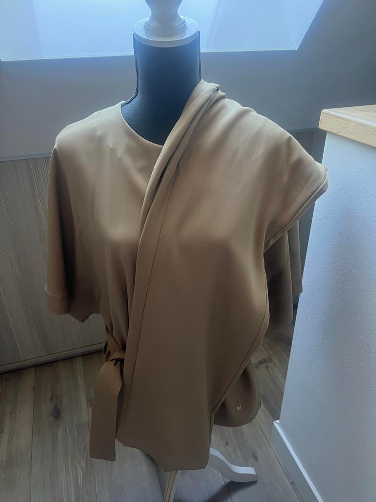 Mos Mosh elegante pak (broek + blouse)  NiEuw!! Maat 38, Maat 38/40 (M), Kostuum of Pak, Beige, Nieuw