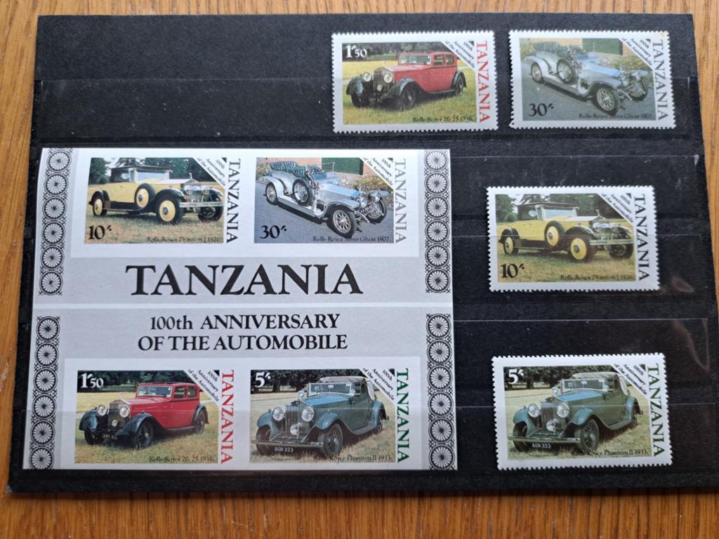 Tanzania postzegels Klassieke Auto's - 100 jaar Automobiel, Ophalen of Verzenden, Postfris, Auto's