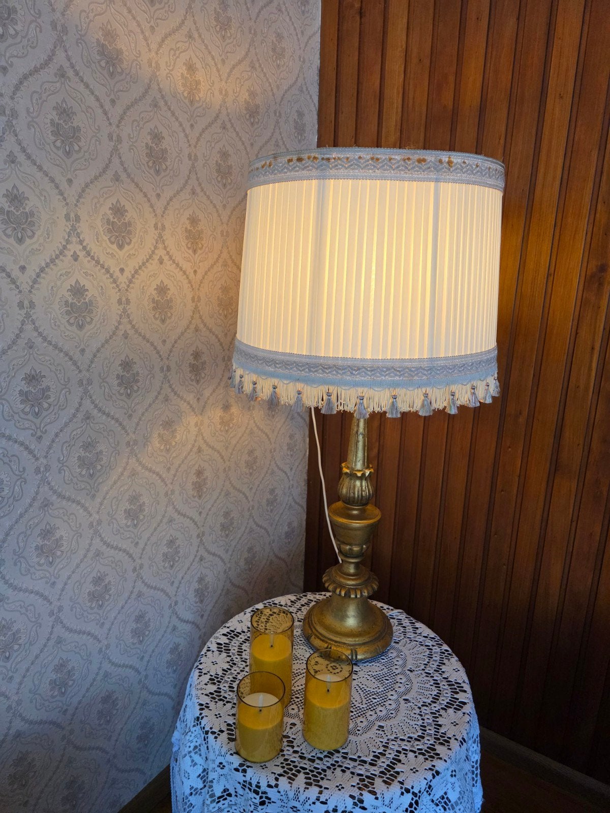 Klassieke Vintage Schemerlamp Goud – Hollywood Regency 90cm, Antiek en Kunst, Antiek | Lampen, Ophalen