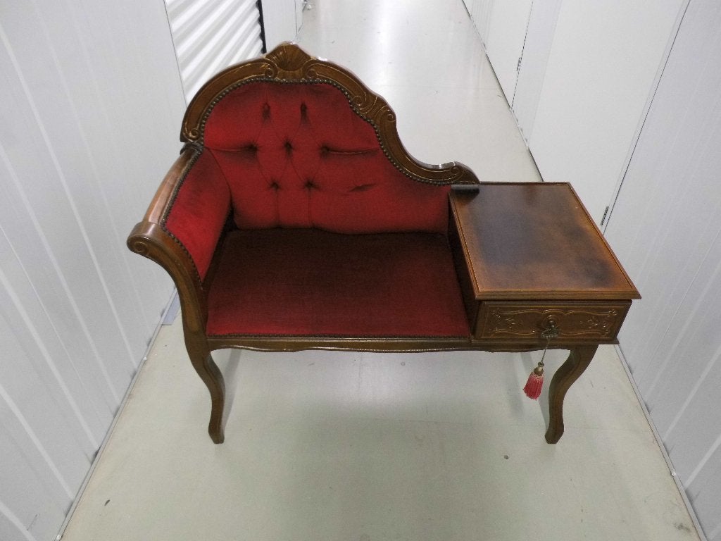 Telefoonbankje met een lade, Antiek en Kunst, Antiek | Meubels | Stoelen en Banken, Ophalen