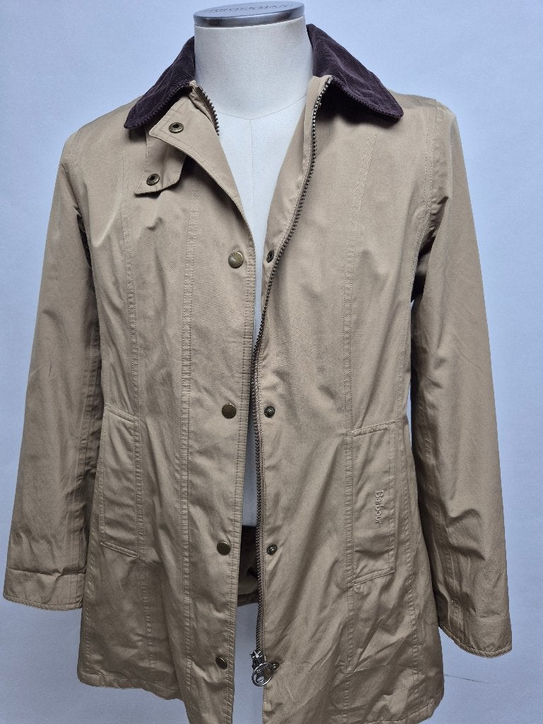 Barbour  'Cotton Touch Belsay' dames jas, maat 38, Maat 38/40 (M), Barbour, Beige, Ophalen of Verzenden