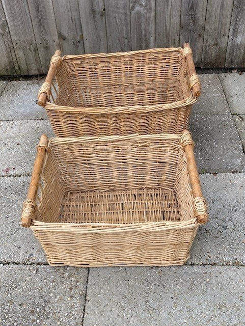 Te Koop: 2 rieten manden, Ophalen, Gebruikt, Mand, Riet