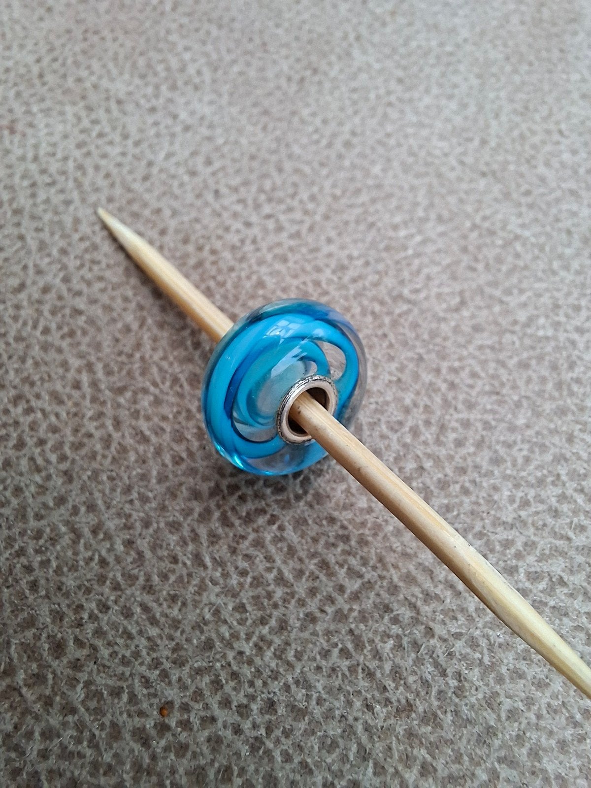 Trollbeads blauwe lint, Glas of Kristal, Ophalen of Verzenden, Zo goed als nieuw, Trollbeads