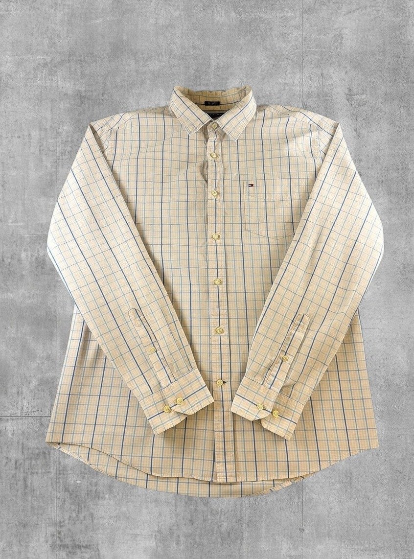 Wit geblokt herenoverhemd maat L (flanel blouse /, Tommy Hilfiger Europe B.V., Danzigerkade 165, 1013 AP Amsterdam, Nederland
