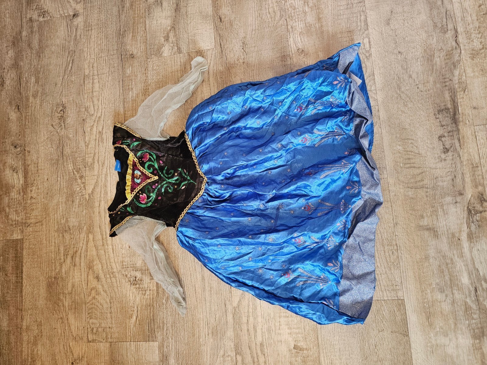 Disney Frozen Anna verkleedjurk met cape - Maat 5-6 jaar, Ophalen of Verzenden, Gebruikt, Disney, Meisje