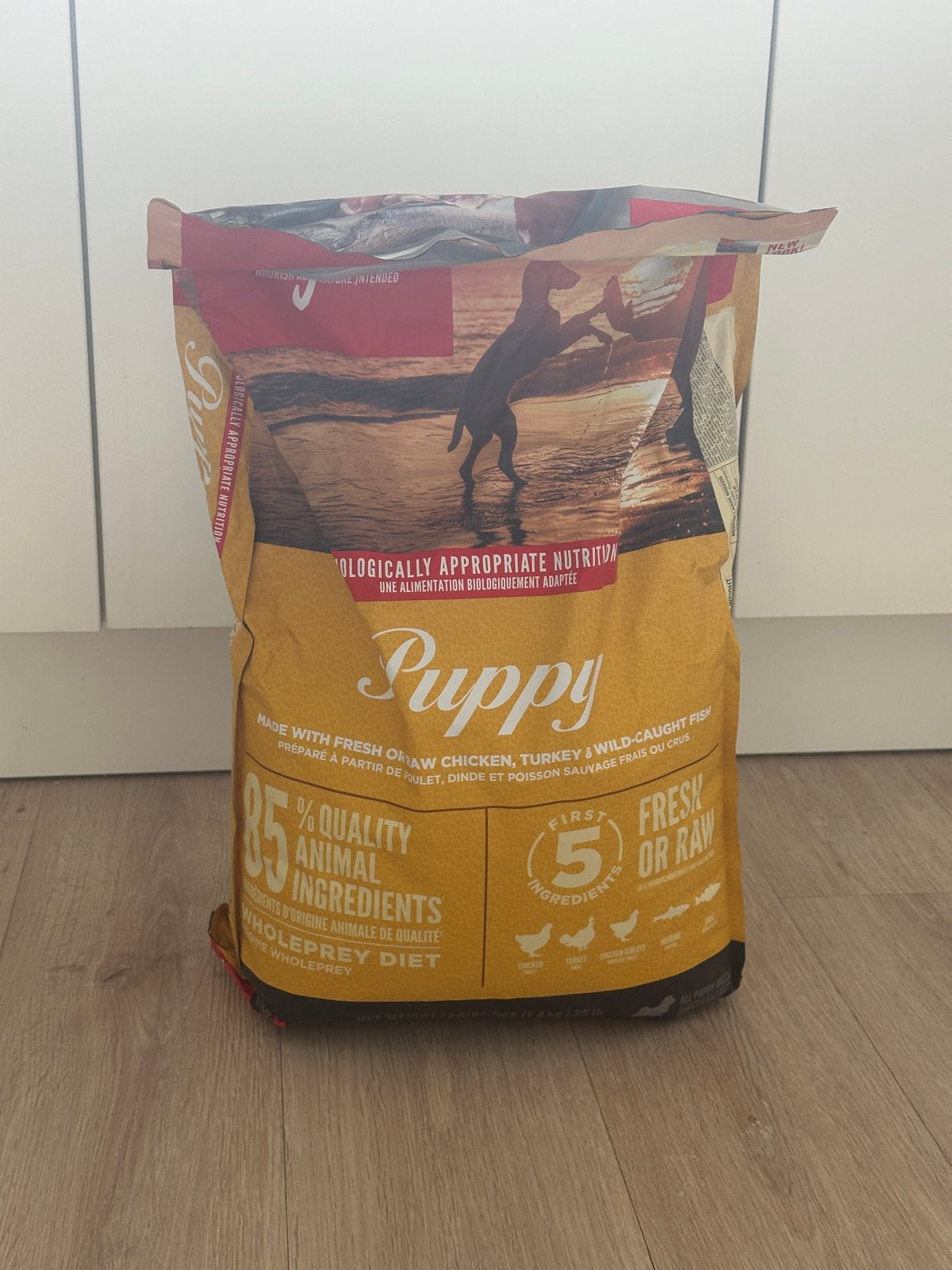 Orijen puppy hondenvoer, Ophalen, Hond