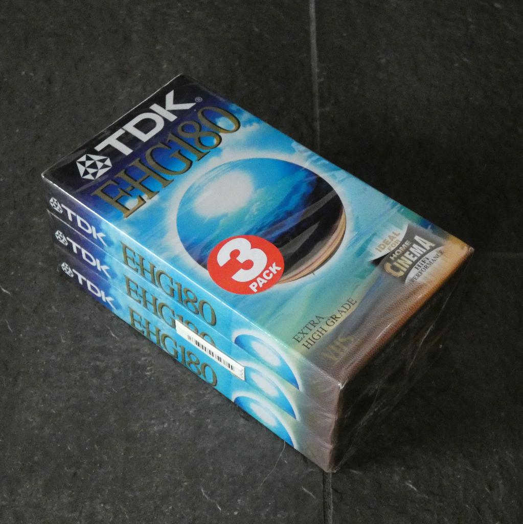 3x VHS banden TDK EHG-180, Alle leeftijden, Ophalen of Verzenden, Nieuw in verpakking, Overige genres