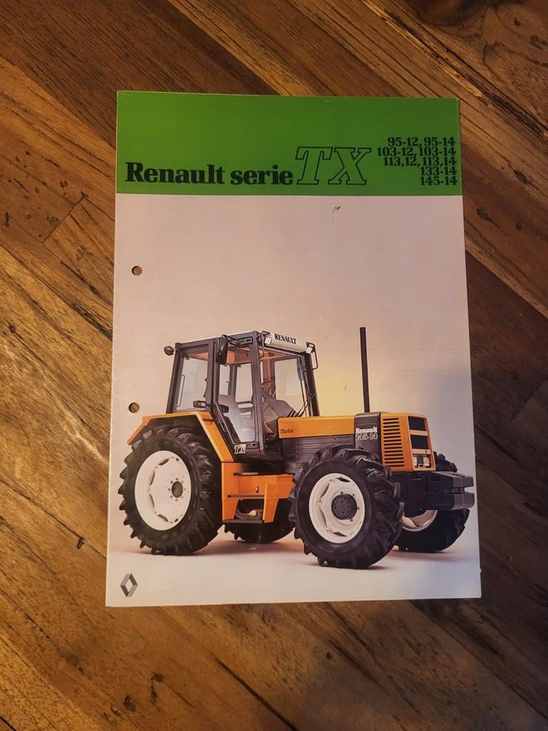 tractor folder Renault serie TX, Boeken, Ophalen of Verzenden, Zo goed als nieuw