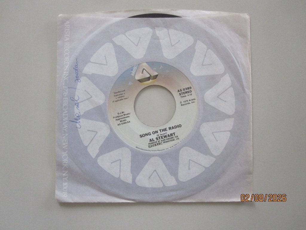AL STEWART -  song on the radio - vinyl 7", Gebruikt, 7 inch, Ophalen of Verzenden, Rock en Metal