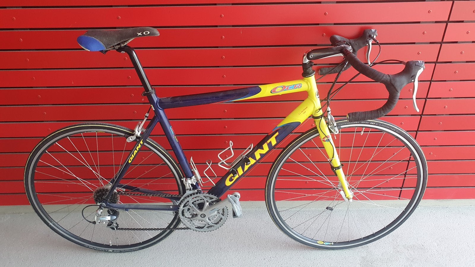 Mooie nette sportfiets racefiets Giant 55cm 24 speed, Ophalen, 28 inch, Gebruikt, Velgrem