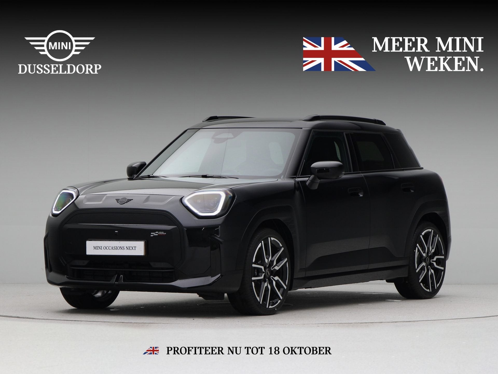 MINI Aceman E John Cooper Works Pakket L Accu conditie 100%, Auto's, Met garantie (alle), Isofix, Zwart, Aceman