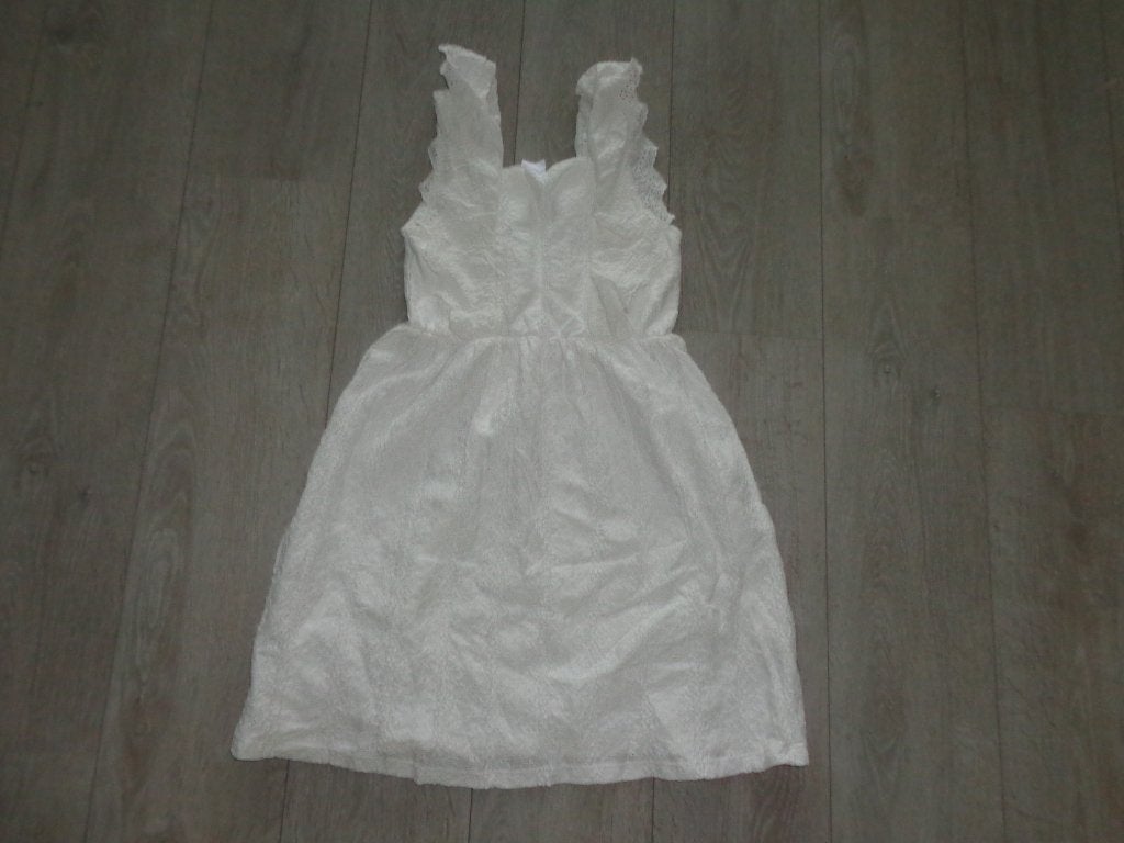 witte kantenjurk van Zara, maat 164, Kinderen en Baby's, Ophalen of Verzenden, Gebruikt, Meisje, Jurk of Rok