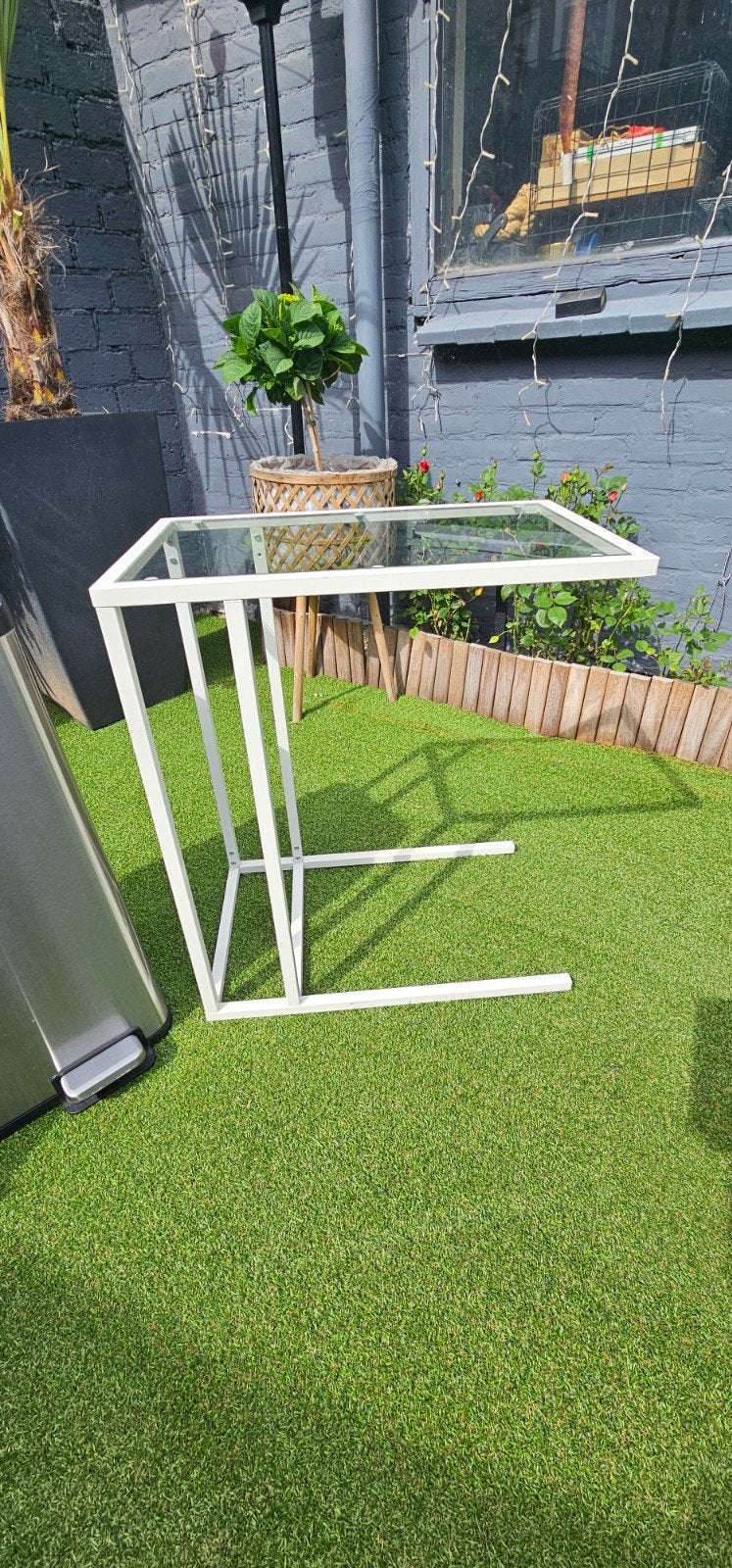 metalen tafel, Huis en Inrichting, Ophalen, Zo goed als nieuw, 75 cm of meer, 60 cm of meer