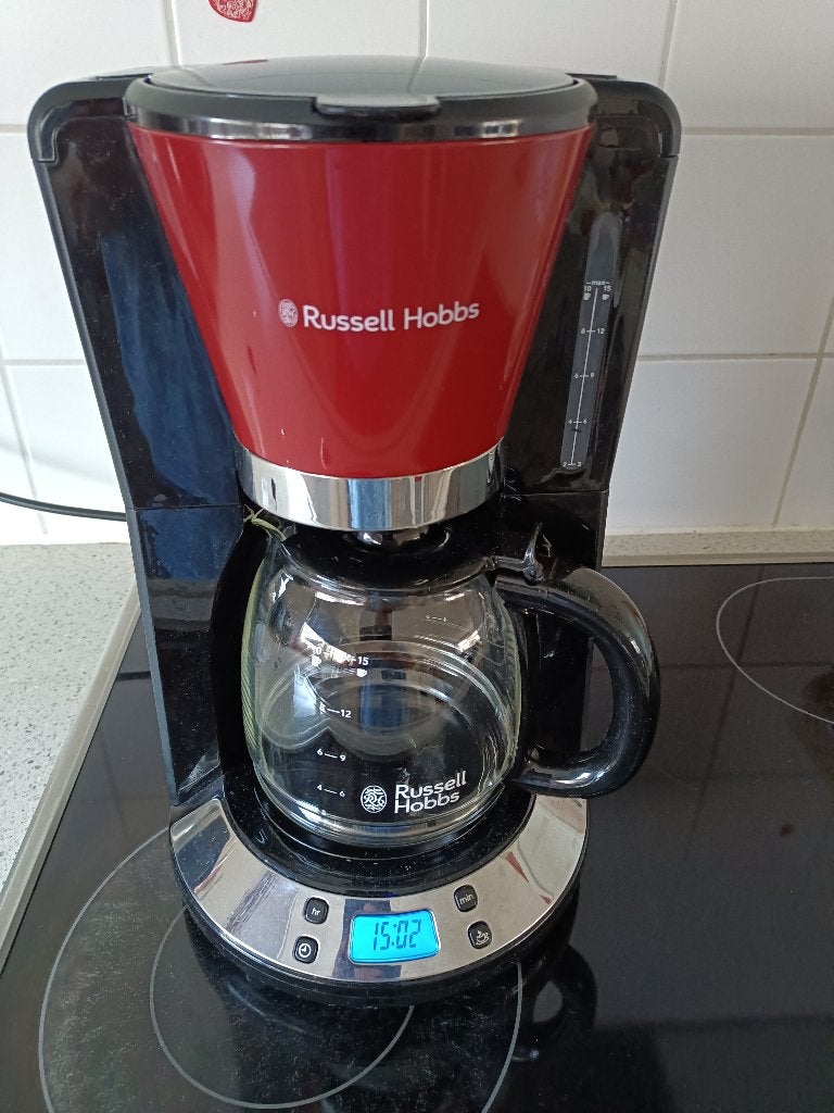 Prachtig Russell & Hobbs Koffiezetapparaat - Rood/Zwart, Witgoed en Apparatuur, Ophalen, 10 kopjes of meer, Koffiemachine, Gemalen koffie