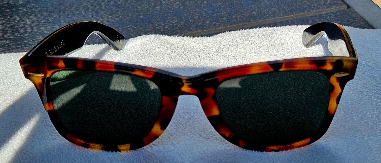 Zeer  Zelzame Ray-Ban Wayfarer Zonnebril., Ophalen of Verzenden, Zo goed als nieuw, Bruin, Ray-Ban