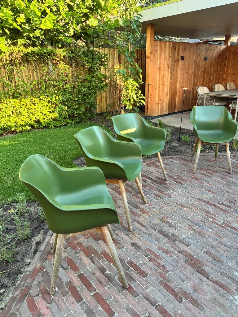 Hartman kuip tuinstoelen groen, Tuin en Terras, Tuinstoelen, Ophalen, Gebruikt, Kunststof