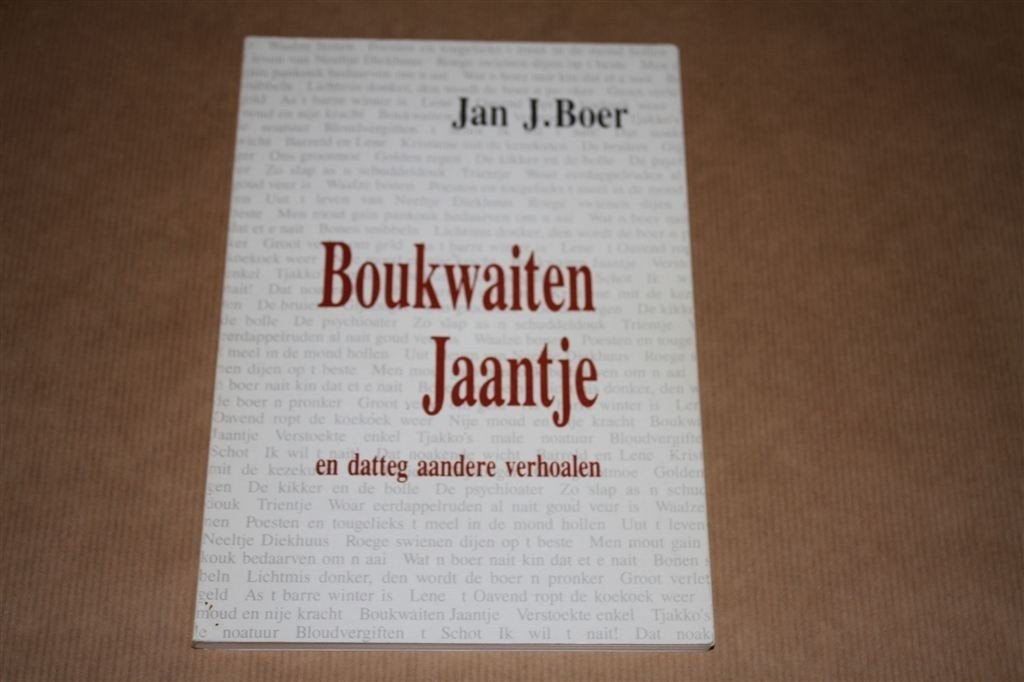 Jan J. Boer — Boukwaiten Jaantje — 30 Groningse Verhalen, Boeken, Ophalen of Verzenden, Gelezen