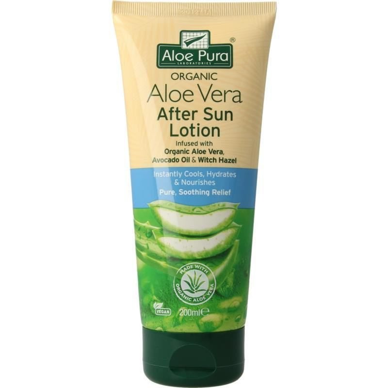 Aloe Pura Aloe Vera After Sun Lotion 200 ml — Nieuw, Ophalen of Verzenden, Nieuw, Zonnebrand of After Sun