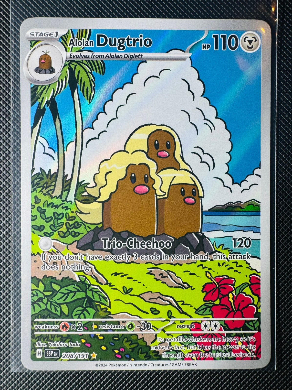 Pokémon Alolan Dugtrio #208 Surging Sparks, Ophalen of Verzenden, Zo goed als nieuw