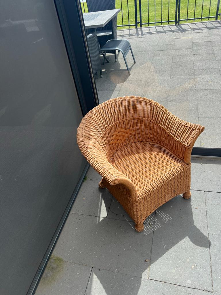 Rotan kinderstoel - Vintage look, Gebruikt, Bruin, Riet of Rotan, Ophalen of Verzenden