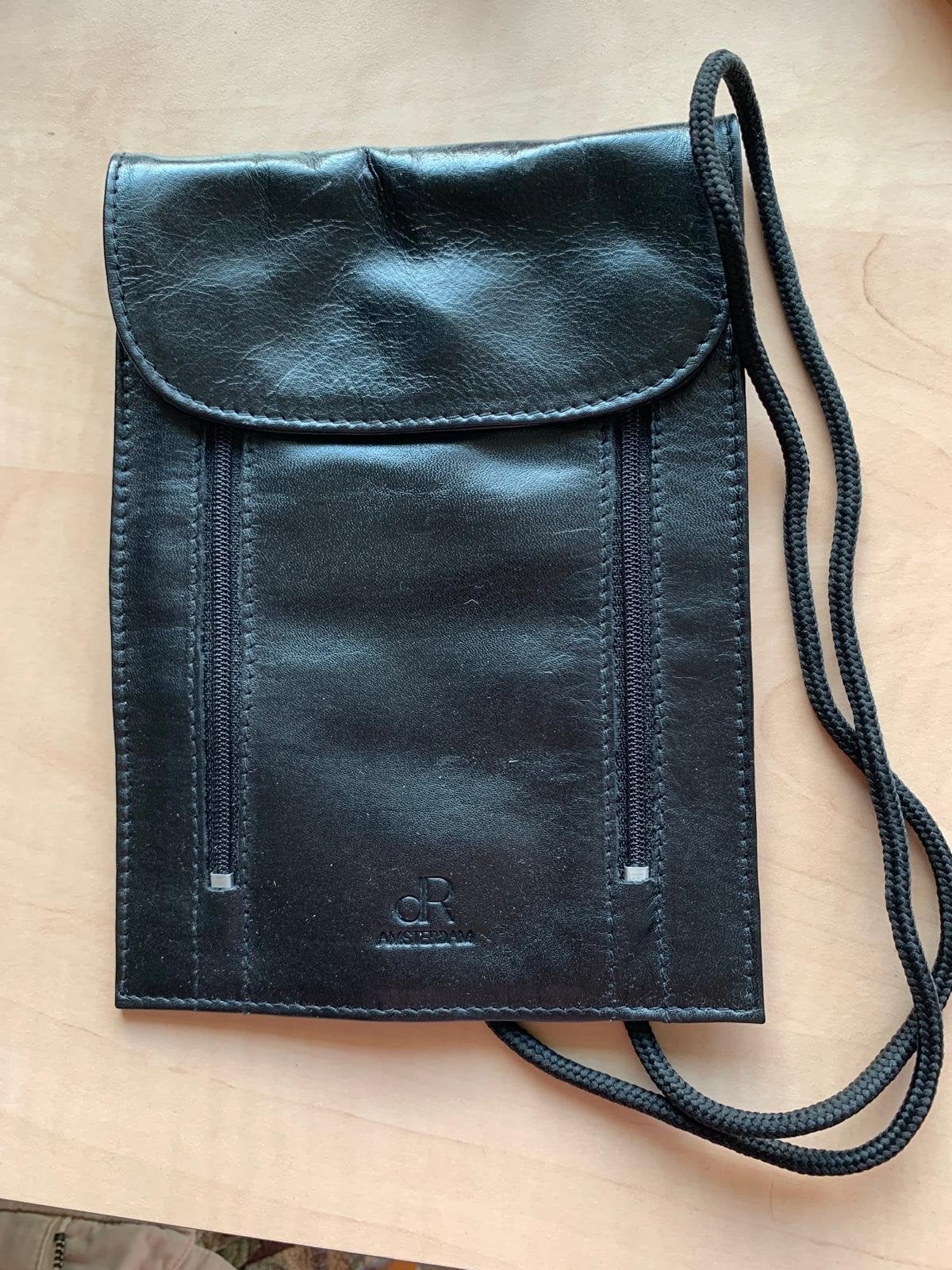 DR Amsterdam Zwart Leren Schoudertasje 18x14cm Nieuw, Verzenden, Nieuw, Zwart, Schoudertasje