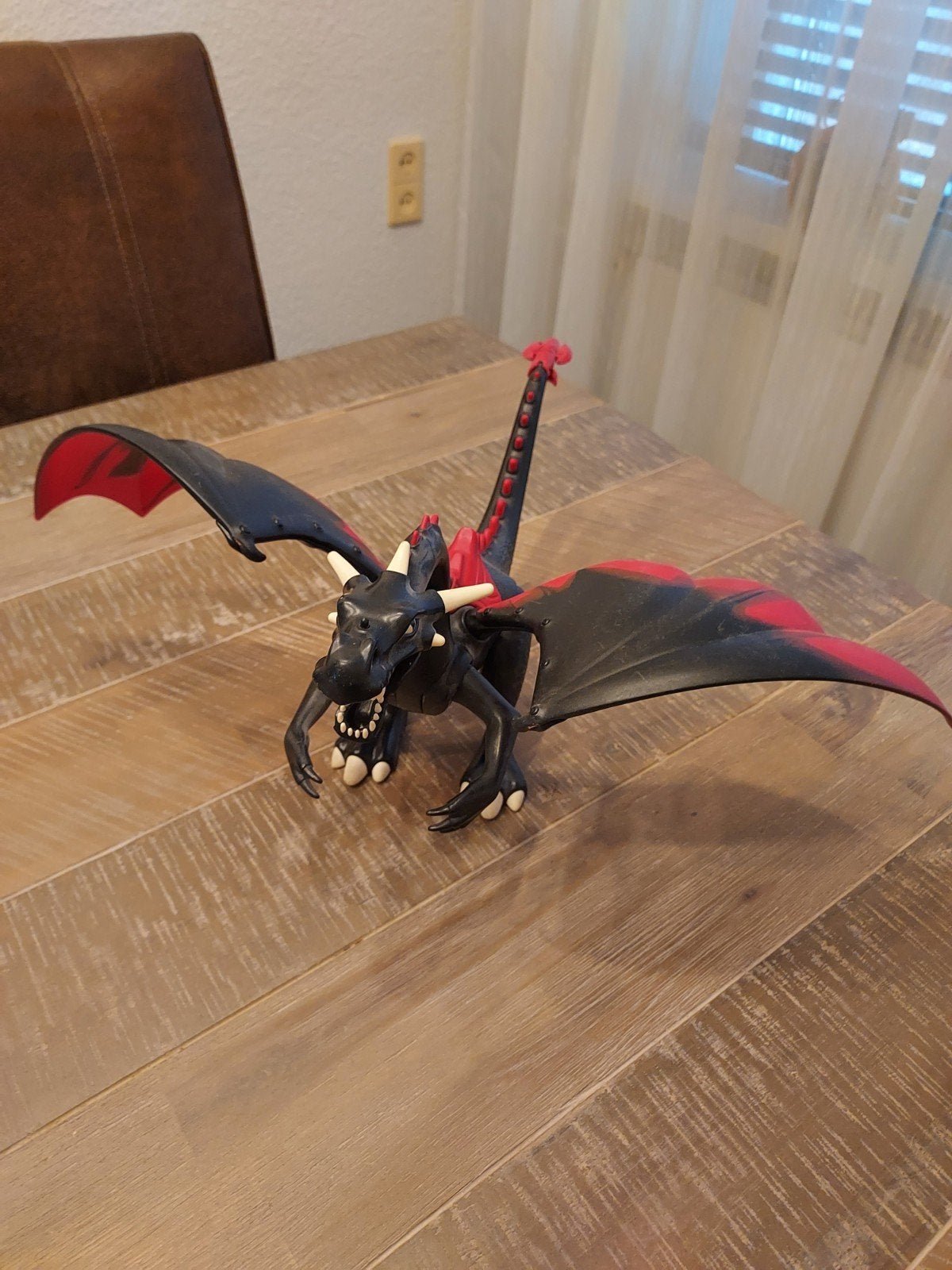 playmobiel zwarte draak met rode vleugels speelgoedfiguur, Ophalen, Gebruikt