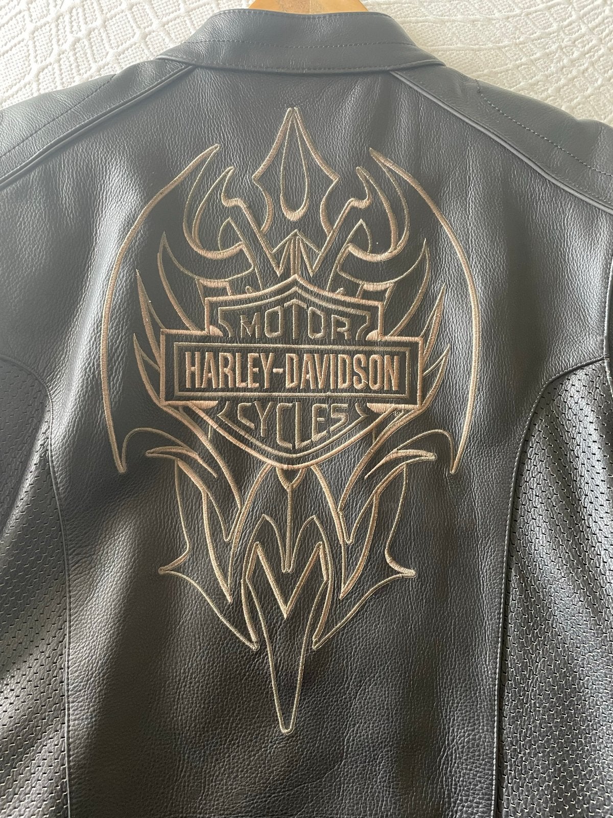 Harley-Davidson Leren Motorjas / jack - Zwart, Maat 2 x XL, Motoren, Ophalen of Verzenden, Tweedehands, Heren, Jas | leer