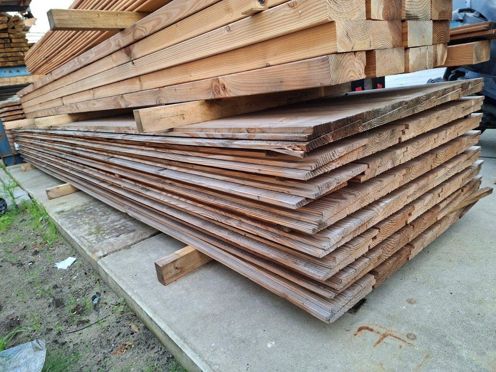 Douglas Zweeds rabat planken - 82 st. - 1,1-2,7x19,5x500 cm, Ophalen, Minder dan 25 mm, Nieuw, Plank