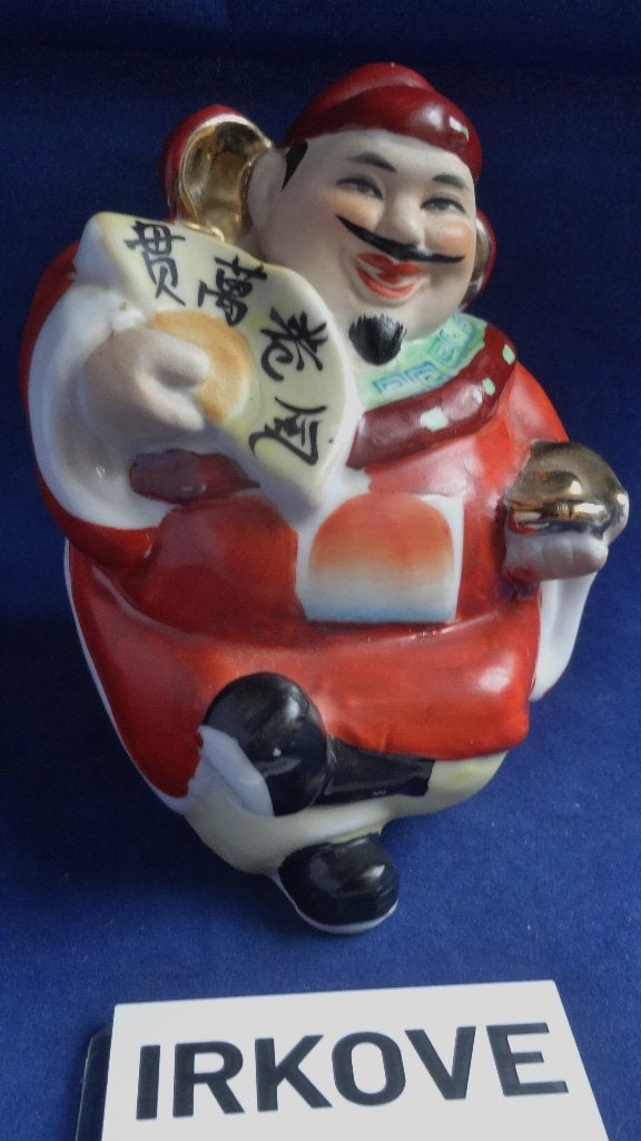LACHENDE MONNIK * Chinees *, Antiek en Kunst, Kunst | Beelden en Houtsnijwerken, Minder dan 20 cm, Verzenden, Beschilderd, Overige materialen