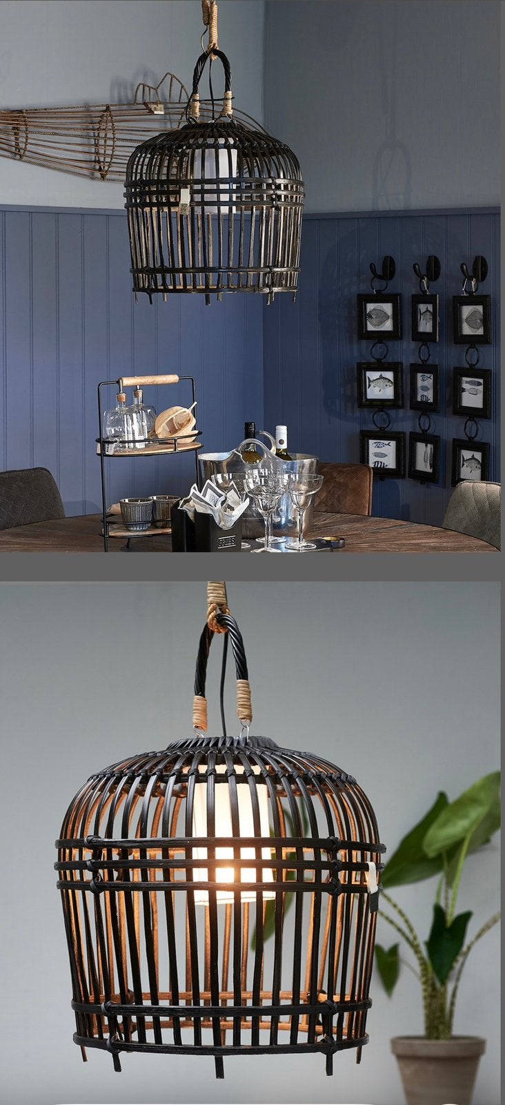 Riviera maison san carlos lampen grote en kleine, Ophalen, Gebruikt