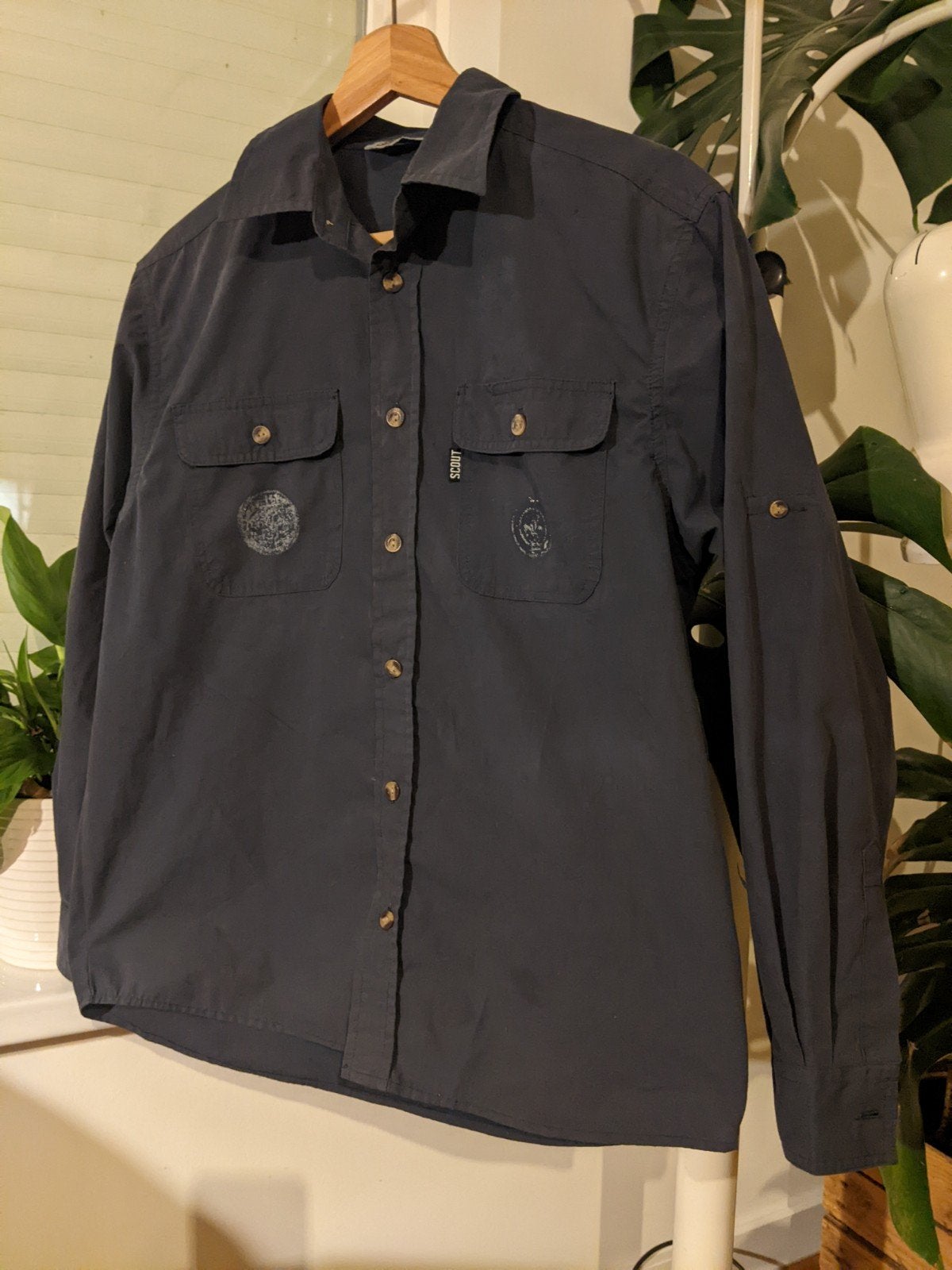 Scouting hemd grijs maat 164 - ScoutFit, Verzamelen, Ophalen of Verzenden, Gebruikt, Kleding