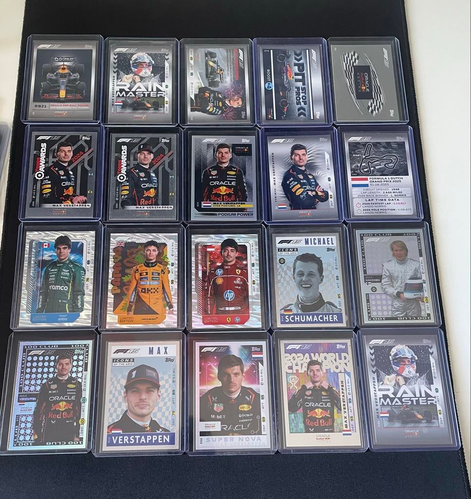 Formule 1 Topps Kaarten - Max Verstappen, Schumacher, Norris, Ophalen of Verzenden, Zo goed als nieuw, Overige sporten, Spelerskaart