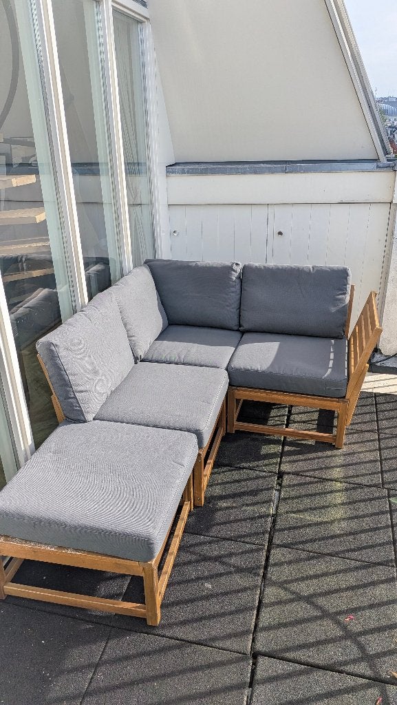 IKEA NAMMARO Loungeset (Hoekbank) + Kussens & Storage Box, Gebruikt, Ophalen of Verzenden, Loungeset, Bank