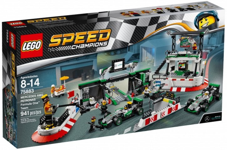 Lego Speed Champions Mercedes Formula 1 team 75883 - GEBOUWD, Kinderen en Baby's, Lego, Zo goed als nieuw, Complete set, Inclusief instructies