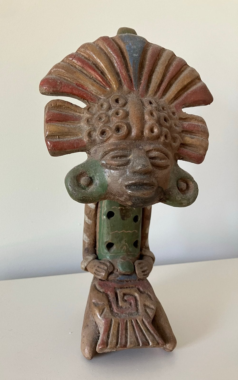 Maya Azteken mexicaanse fluit antiek vintage, Steen/keramiek, Mexico, Handgemaakt, Ophalen of Verzenden