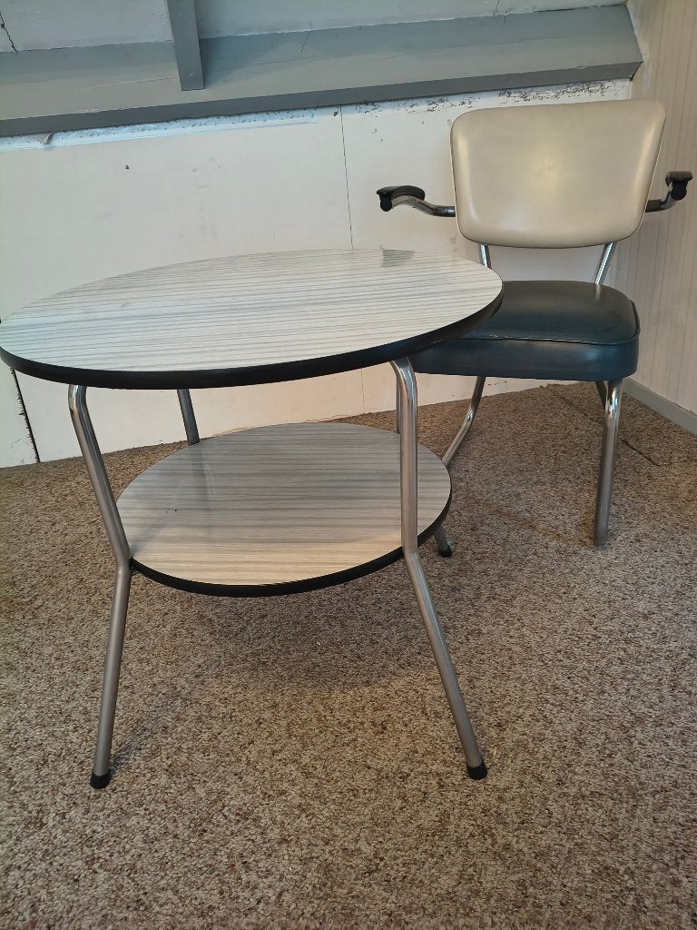 Gipsen ronde tafel met stoel, Ophalen, Huis en Inrichting