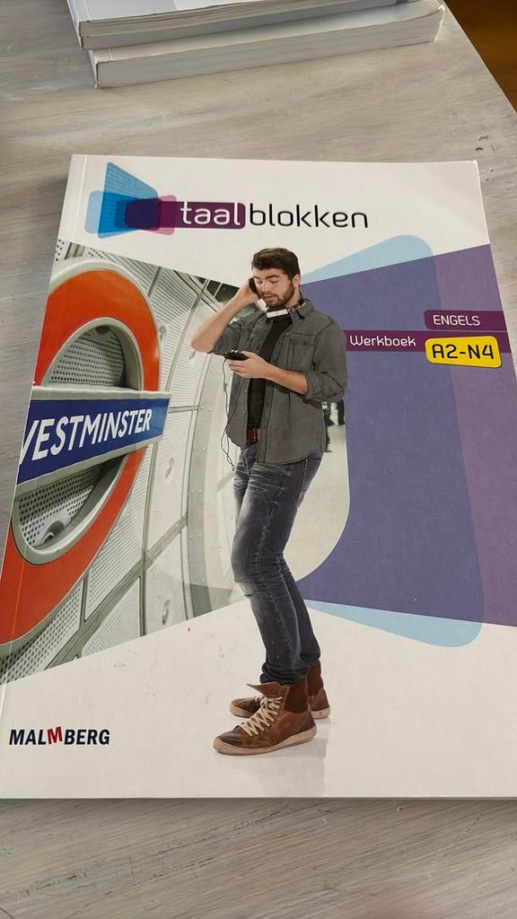 Taalblokken Engels werkboek A2-N4, Ophalen of Verzenden, Zo goed als nieuw, Overige niveaus, Engels