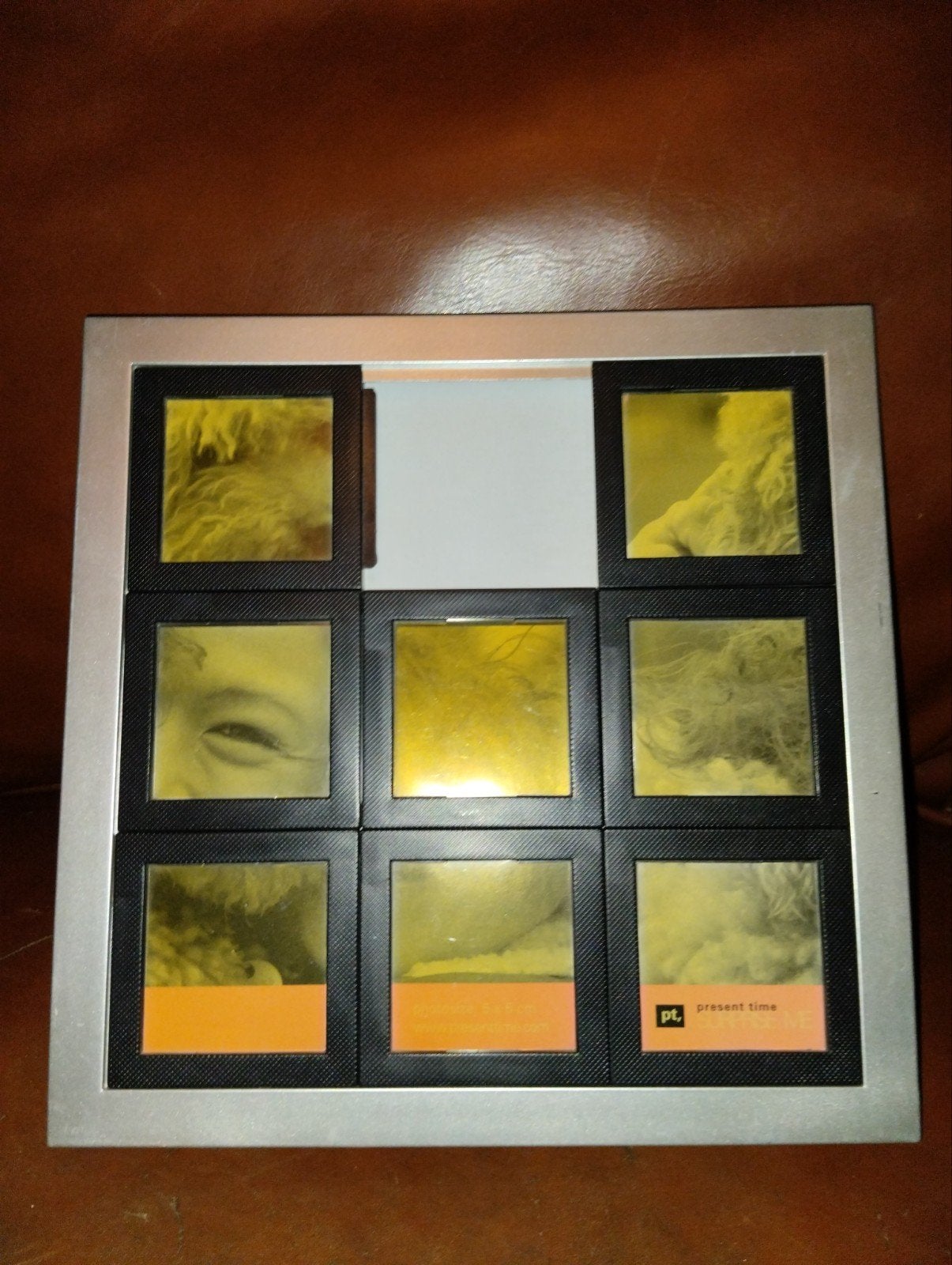 Fotolijst met 9 vakjes - Present Time, Gebruikt, Hangend, Metaal, Zilver