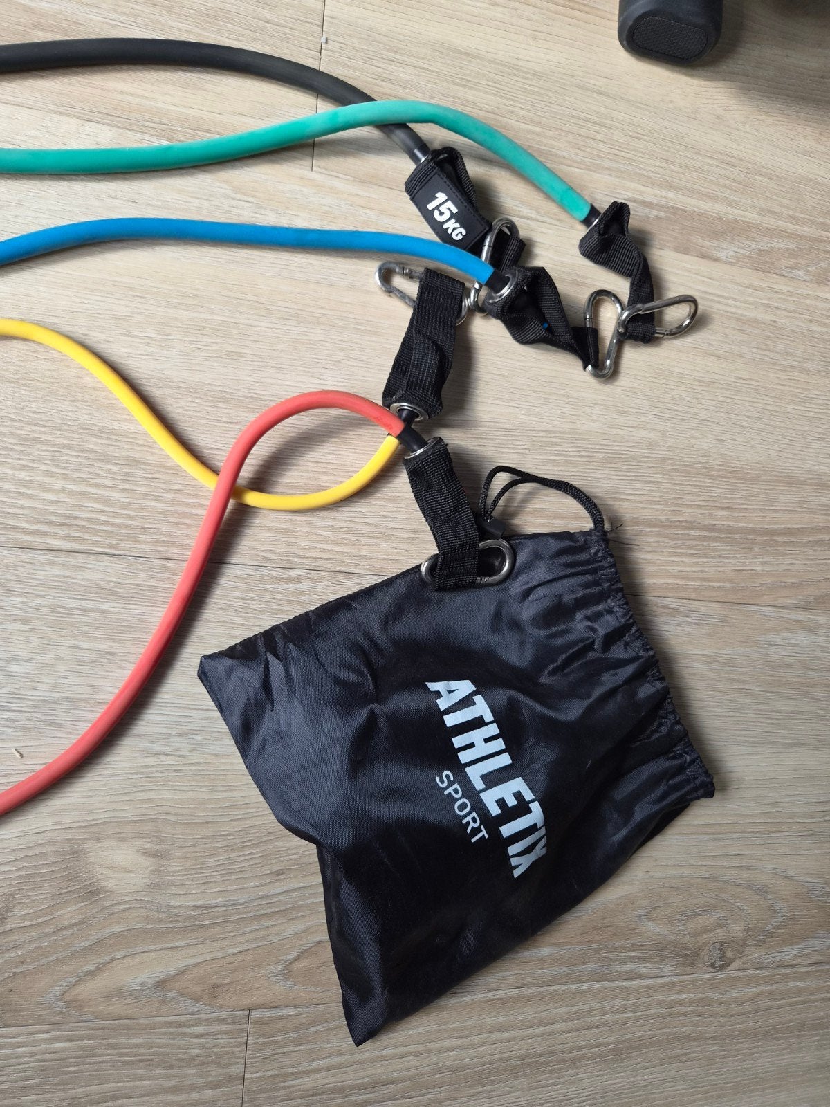 Sport elastieken set - diverse gewichten, Ophalen of Verzenden, Gebruikt, Benen, Weerstandband