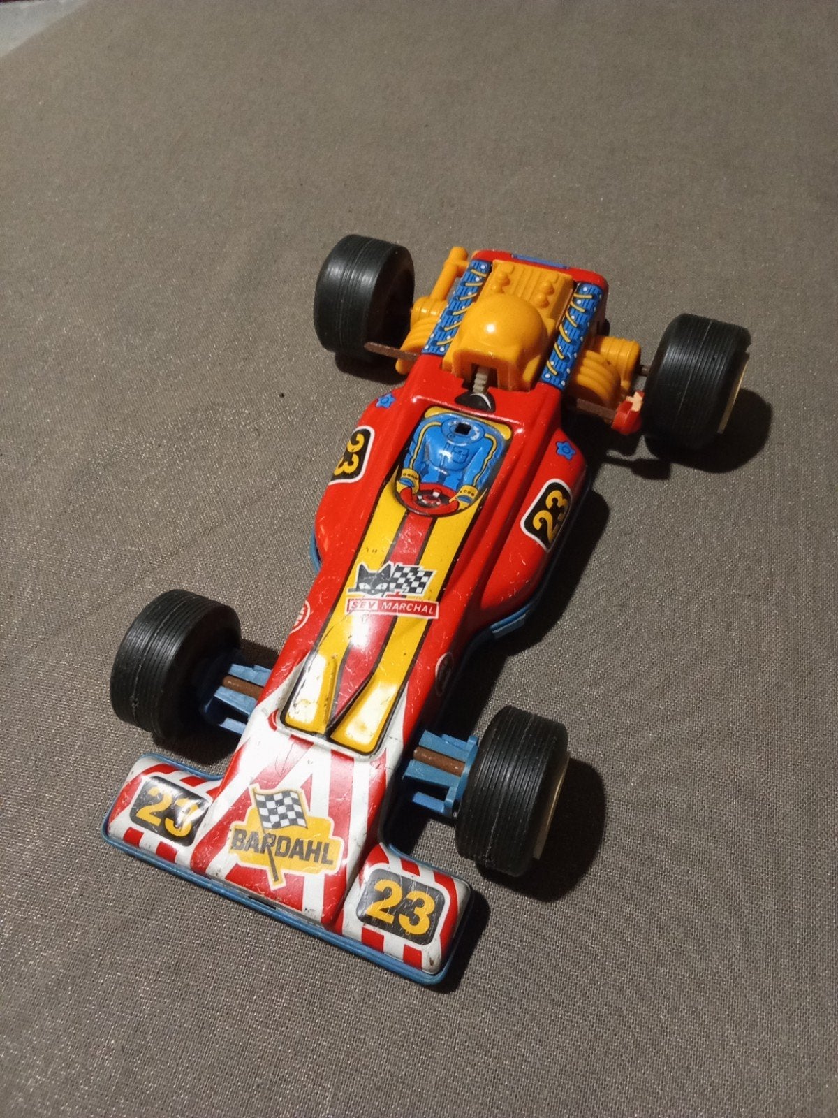 Vintage Joustra Formule 1 Raceauto Speelgoed (Jaren '70), Ophalen of Verzenden, Gebruikt