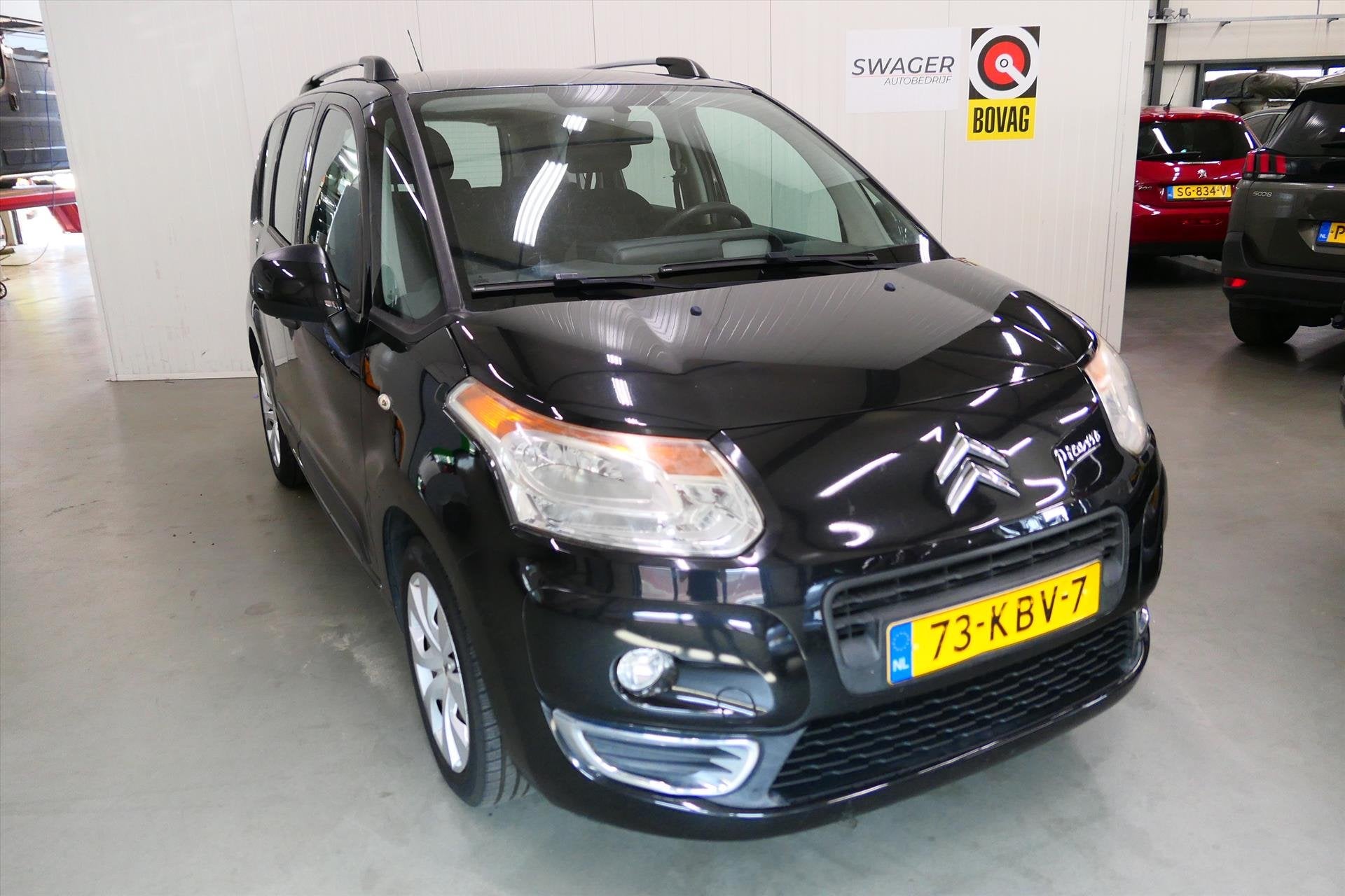 CITROEN C3 Picasso 1.4 VTi 95pk Aura (Goed onderhouden), Auto's, Gebruikt, Zwart, Mistlampen, Zwart