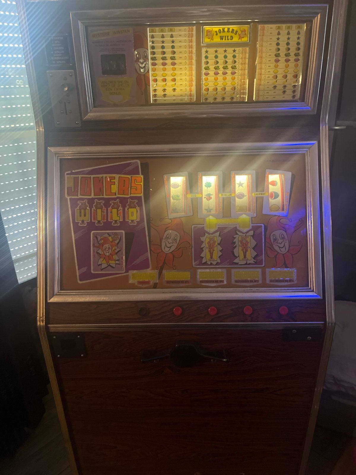Vintage Bell-Fruit Jokers Wild fruitautomaat, Overige munten, Ophalen of Verzenden, Gebruikt