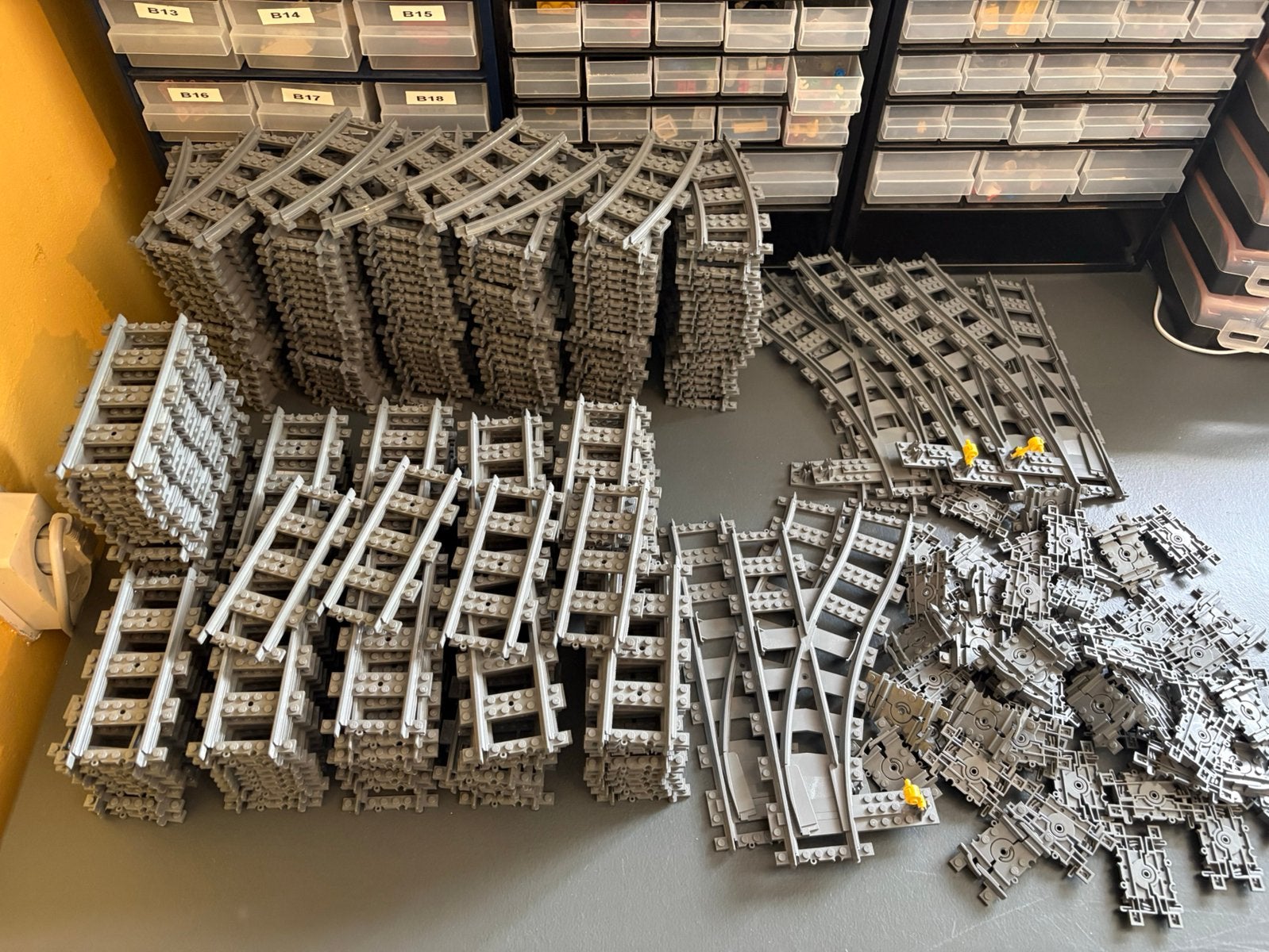 Grote partij lego rc trein rails, Lego, Lego, Verzenden, Zo goed als nieuw