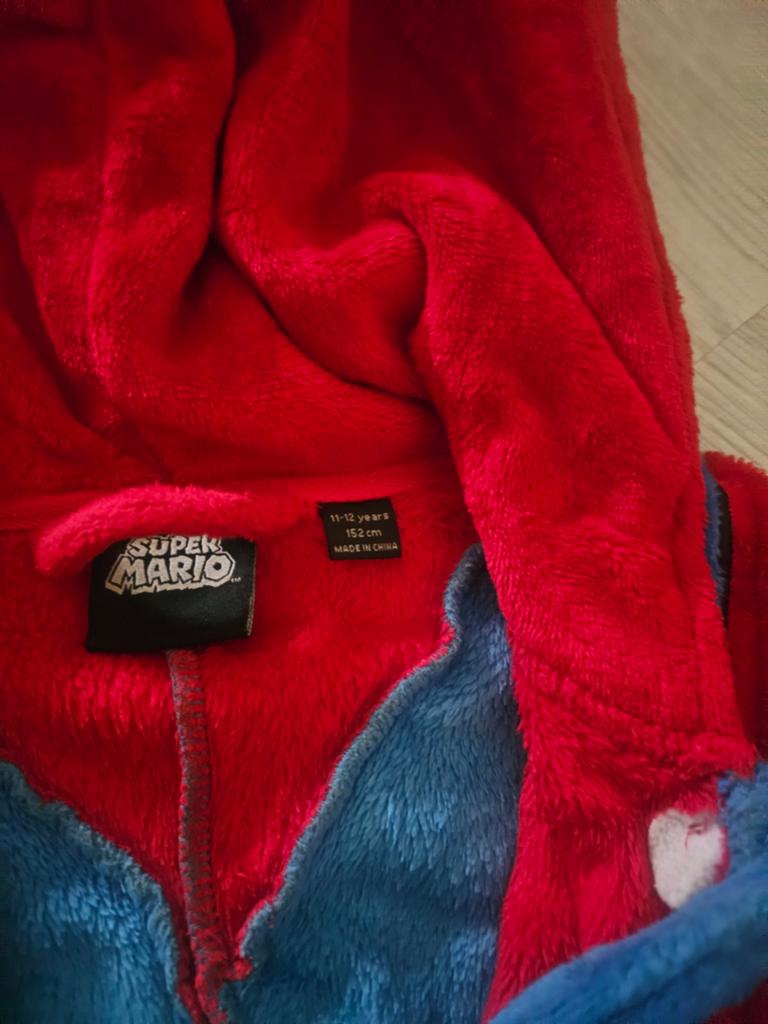Super Mario Onesie - Zacht en Comfortabel, Super Mario, Nacht- of Onderkleding, Jongen of Meisje, Ophalen of Verzenden