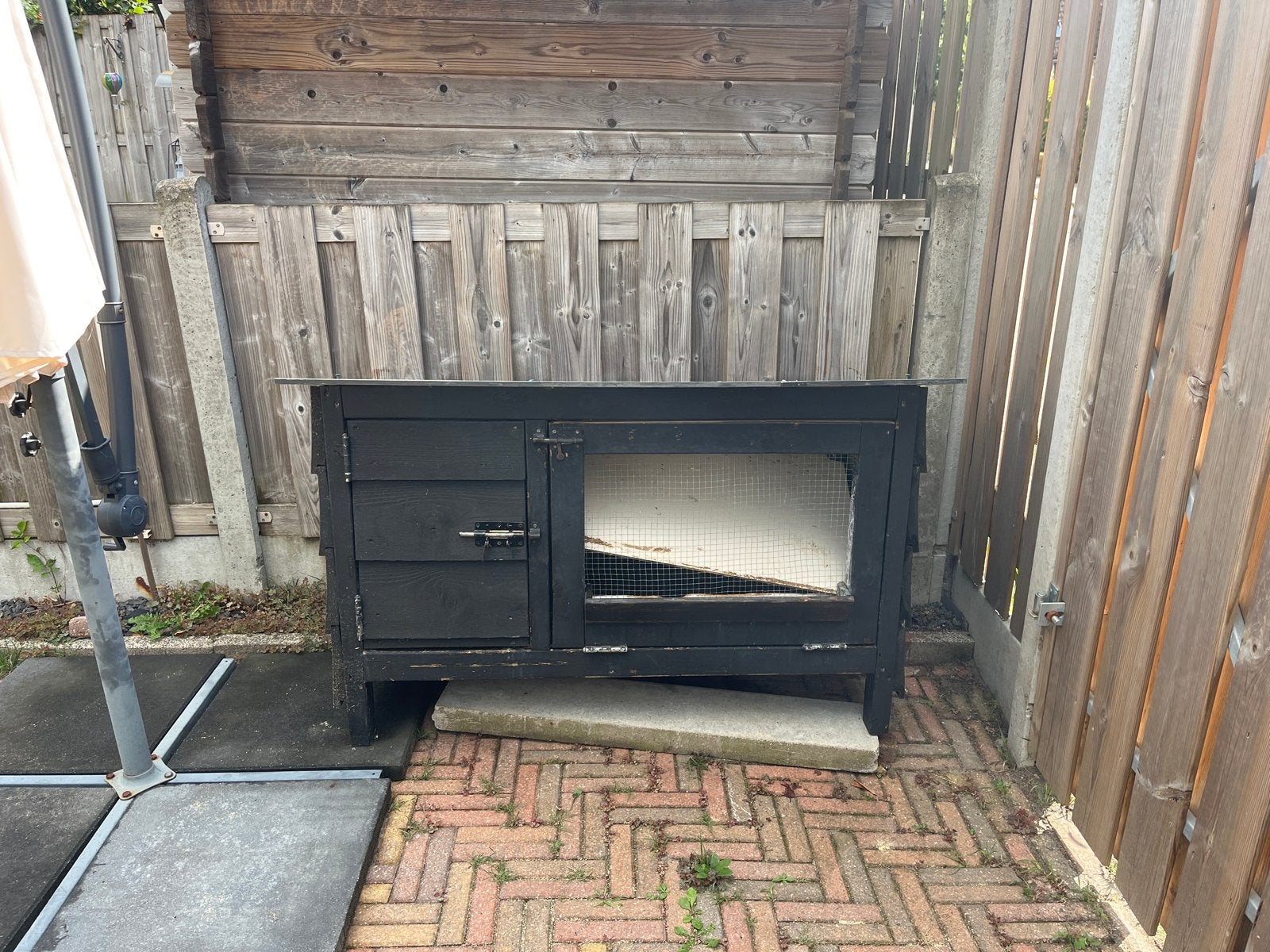 Gratis konijnenhok, Ophalen, Gebruikt