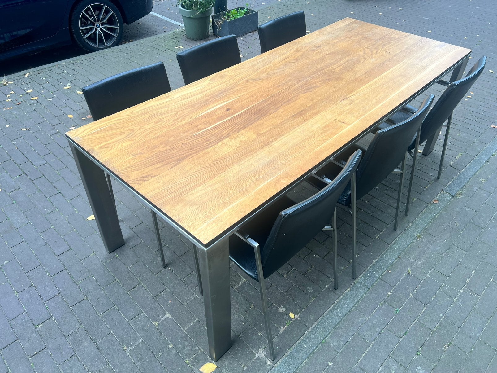 Foto 4 van Design eettafel met 6 stoelen 220x90